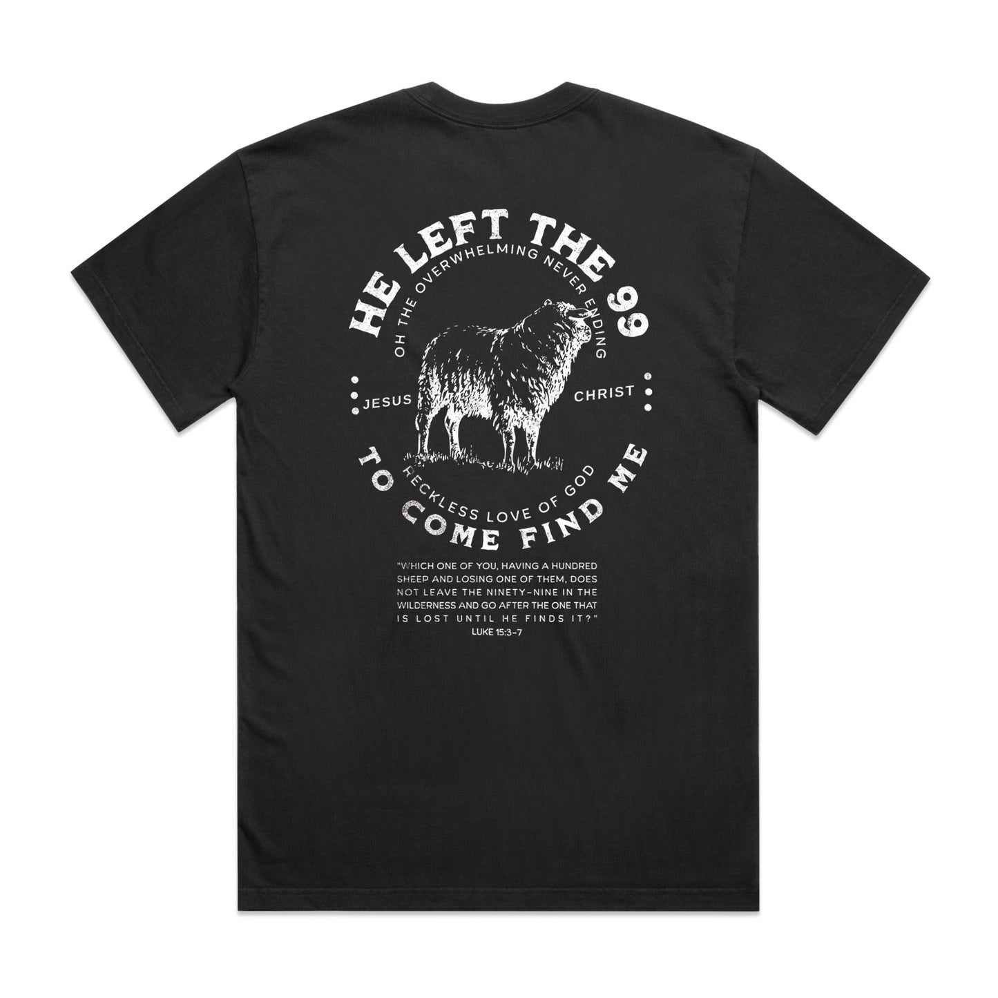 Men's Heavy Faded Tee Oversized He left the 99