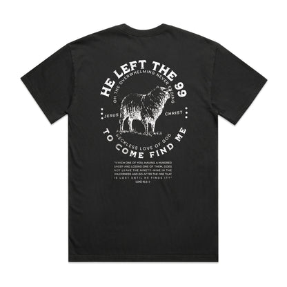 Men's Heavy Faded Tee Oversized He left the 99