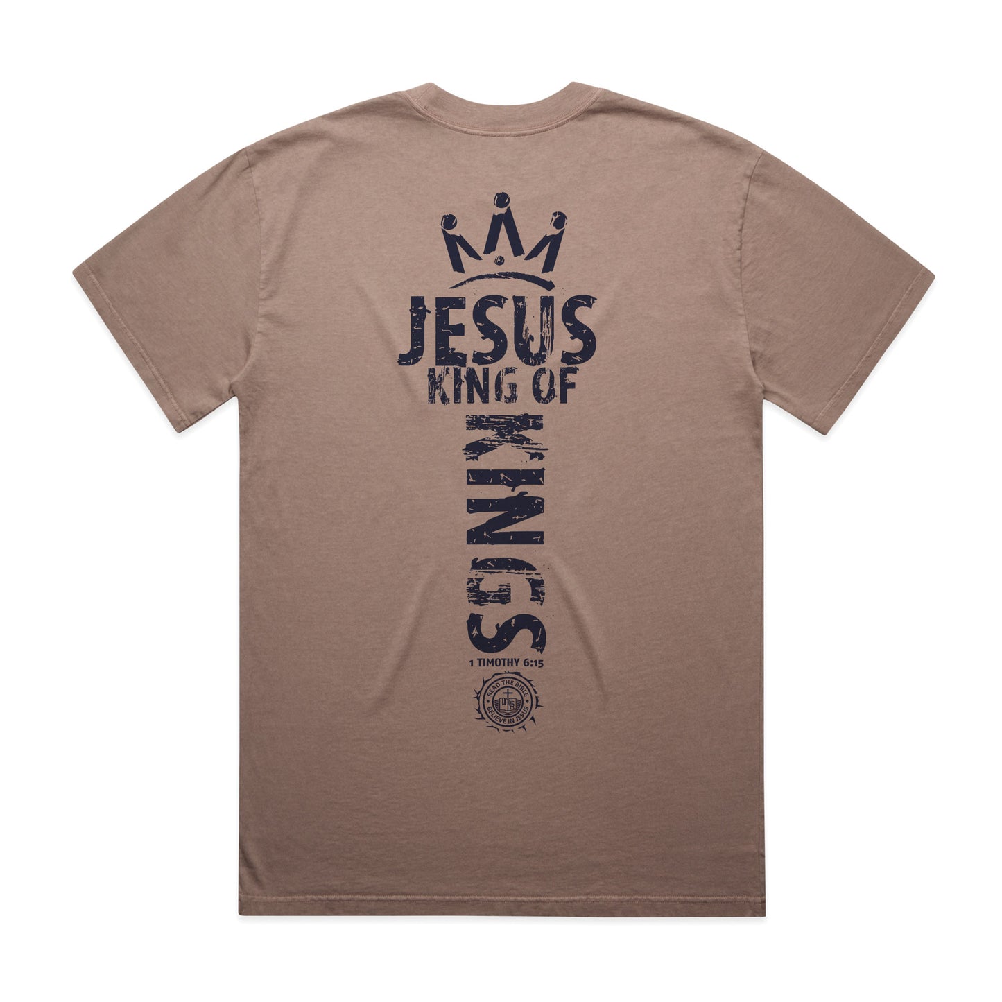 Men's Heavy Faded Tee Oversized Jesus king of kings