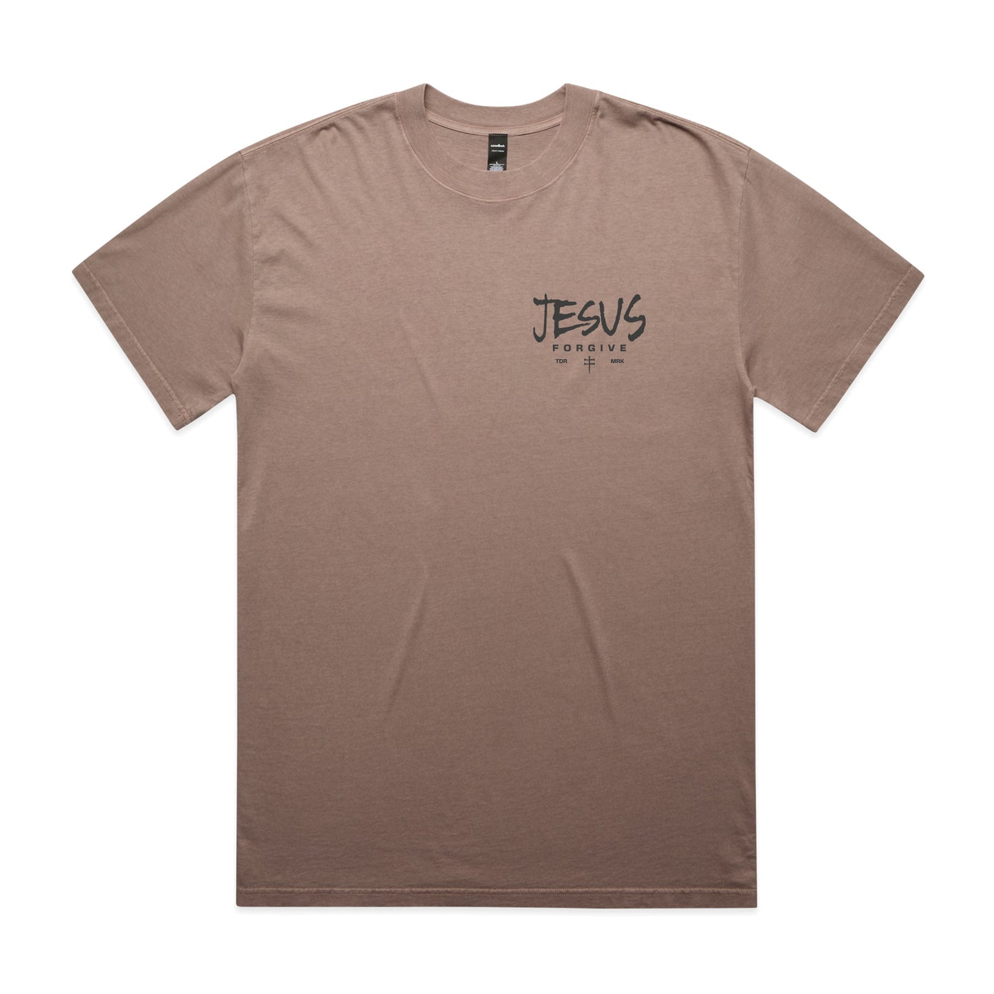 Men's Heavy Faded Tee Oversized Jesus Forgive