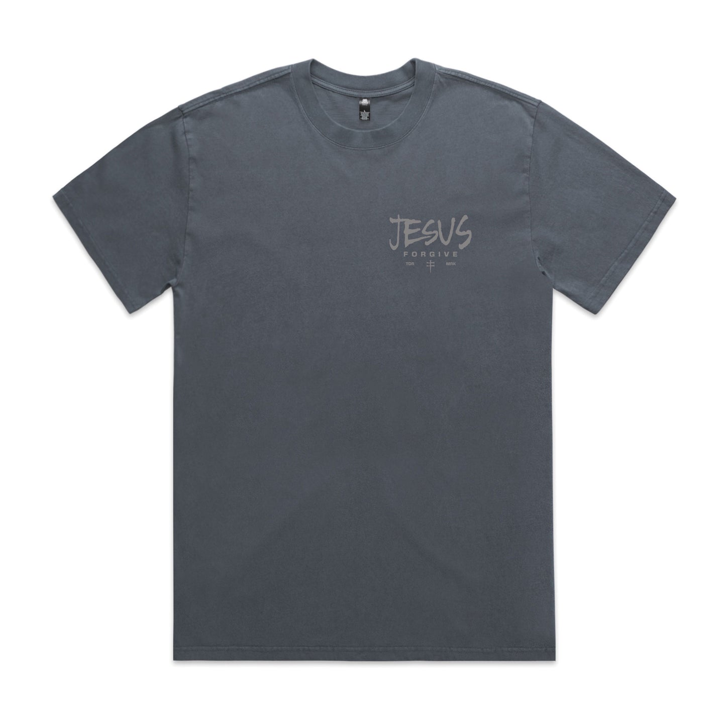 Men's Heavy Faded Tee Oversized Jesus Forgive