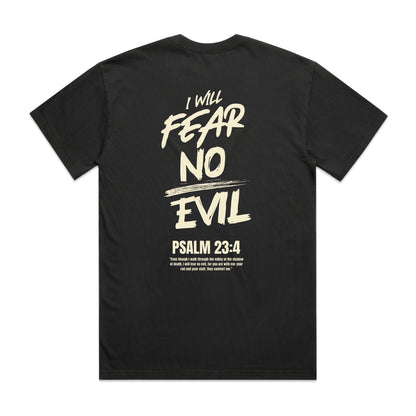 Men's Heavy Faded Tee Oversized Fear no Evil