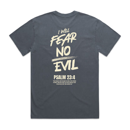 Men's Heavy Faded Tee Oversized Fear no Evil