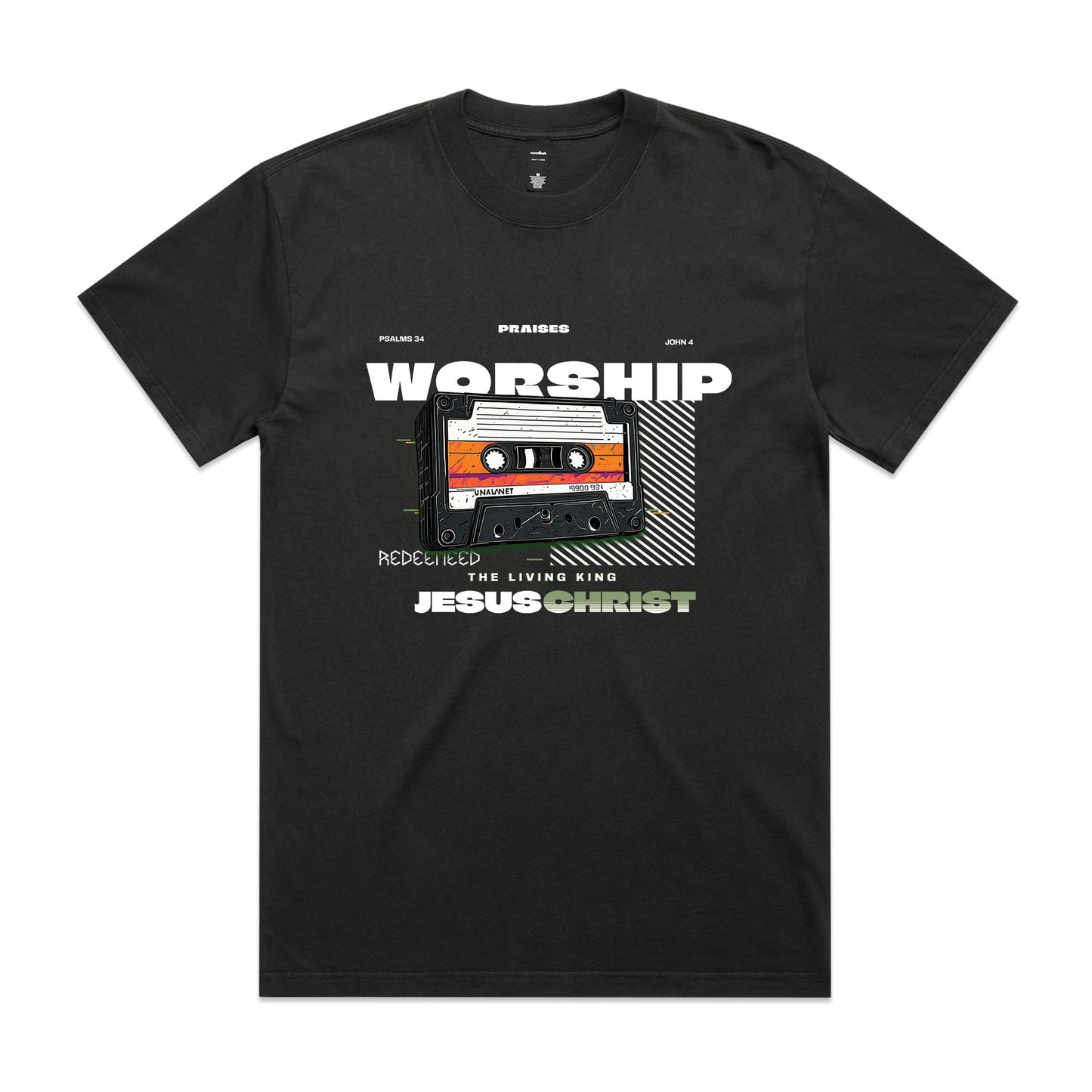 Men's Heavy Faded Tee Oversized Worship